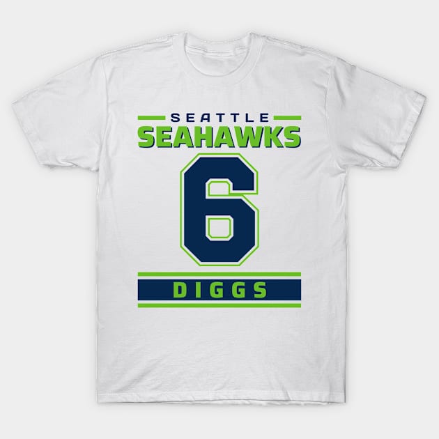 Seattle Seahawks Quandre Diggs 6 Edition 1 T-Shirt by ENTIN 